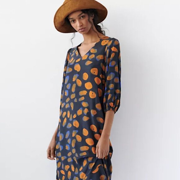 Anthropologie Dresses & Skirts - HTF Anthropologie Porridge Eliza Spotted Midi Dress LARGE